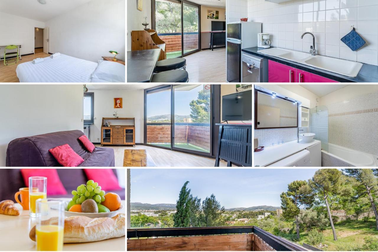 Park & Suites -Wifi-Netflix-Vue Marseille Kültér fotó